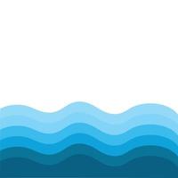 Abstract Water wave design background vector