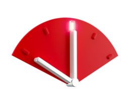 Red clock stopwatch 3d illustration png