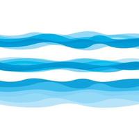 Abstract Water wave design background vector