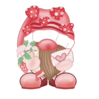 Cute gnome for valentine's day Decoration png