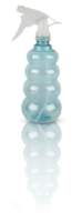 Botella de spray de agua transparente redonda con corte aislado sobre fondo transparente png