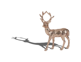 reindeer christmas decorations with cut out isolated on background transparent png