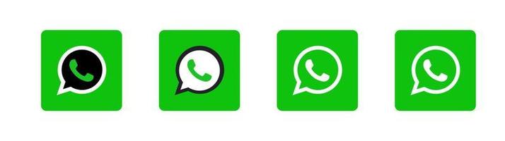 vector de logotipo de icono de whatsapp sobre fondo blanco