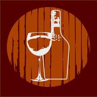 Alcoholic beverage bottle logo vector