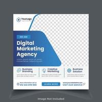 Digital Marketing Agency and corporate social media post template vector