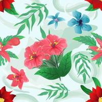 Watercolor Floral Seamless Pattern Background vector