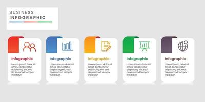 diseño de plantilla de infografía empresarial vector