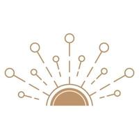 Minimalist mid-century boho art. Decorative Boho element. Abstract vector illustration