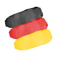 Watercolor flag of Germany. Vector illustration