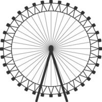 Silhouette Ferris wheel vector