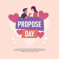 Propose Day background. vector