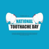 National Toothache Day background. vector