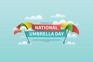 National Umbrella Day background. vector