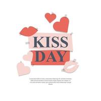 Kiss Day background. vector