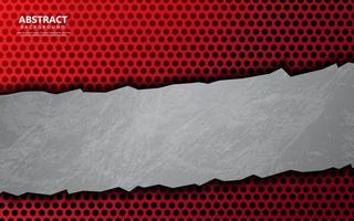 Crack metal silver and red color background vector