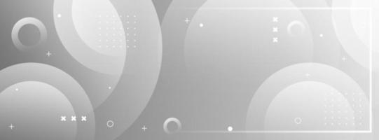 banner background. full color, white and gray gradations, circle effect vector