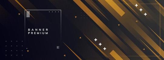 banner background. full color, gold and black gradations, geometric vector