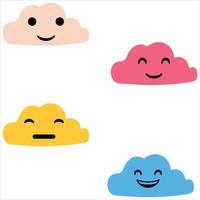 Smiling face Cloud vector