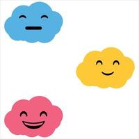 Smiling face Cloud vector