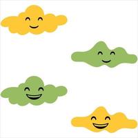 Smiling face Cloud vector