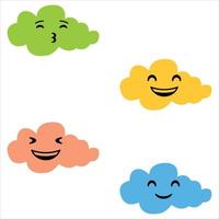 Smiling face Cloud vector