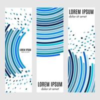 Set of abstract vertical header banners with curved lines and place for text. Colorful backgrounds for web design. Vector illustration