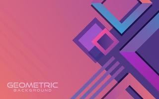 Colorful gradient square geometric shape background vector