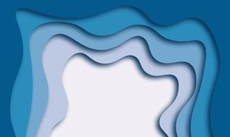 Abstract Background with Blue Paper Cut shapes banner design. Vector illustration