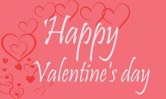 valentine's day hart and pink color background vector