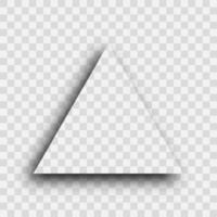 Dark transparent realistic shadow. Triangle shadow isolated on transparent background. Vector illustration.