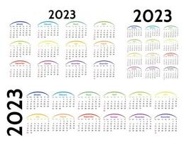 Calendar for 2023 isolated on a white background vector
