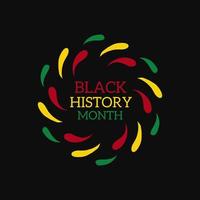 black history month banner with color drip spiral vector