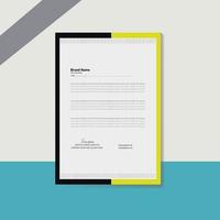 letterhead flyer corporate official minimal creative abstract professional informative newsletter magazine poster brochure design with logo vector