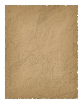 Old paper with burnt edges isolated on white background with place for your text. Vector illustration