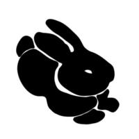 Vector silhouette of rabbit, symbol of Chinese New Year 2023.