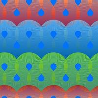 Vector Background with Geometric Rounded Striped Line. Seamless Pattern.