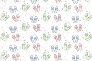 Pattern with slippers in pastel tones abstract pattern vector background for design