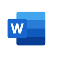 logotipo de aplicaciones móviles de Microsoft Word png