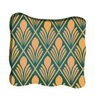 Cushion with art nouveau pattern. Vector isolated illustration