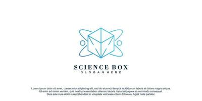 Science box with creative unique concept design vector icon illustration