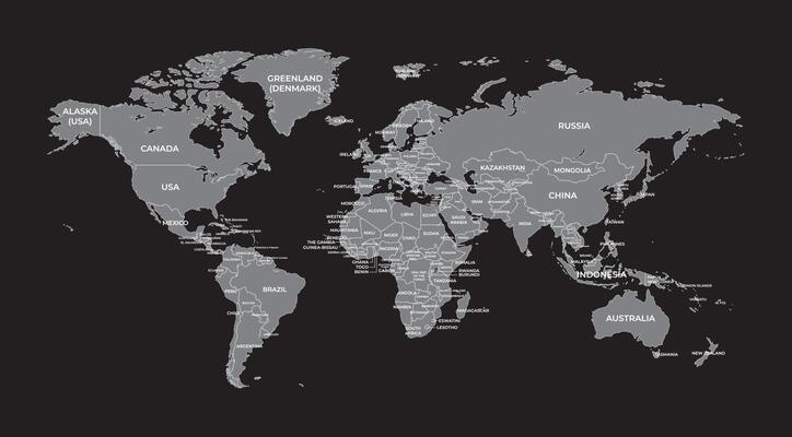World Map Silhouette Vector Art, Icons, and Graphics for Free Download