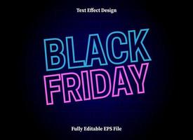 Black Friday Text Effect Design vector