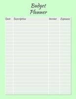 Budget planner page design template. Minimalistic notebook page design. Vector illustration