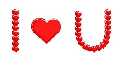 I love you message on valentines day vector icon