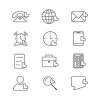 Business and Corporate Icons Set With Love Icons or Symbol vector