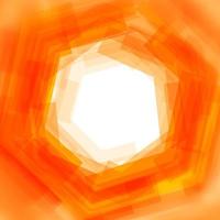 Vector background with orange hex lines and blurred edge