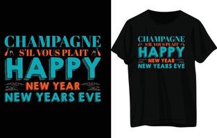 nicho feliz año nuevo diseño de camiseta vector