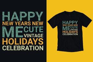 nicho feliz año nuevo diseño de camiseta vector