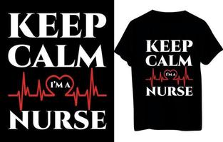 Nurse T- Shirt Design vector