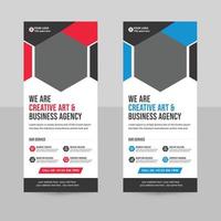 corporate business roll up banner design template vector